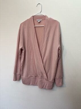 Athleta Soft Wrap Pullover in Light Pink